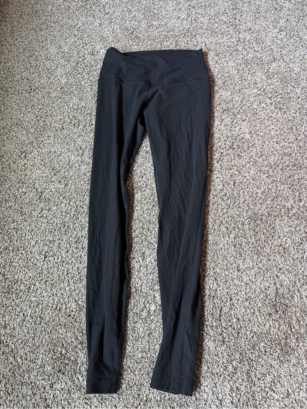 lululemon athletica Black Ribbed High-Rise Leggings